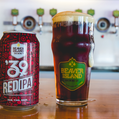 Beaver Island Brewing 39 Red glass taproom