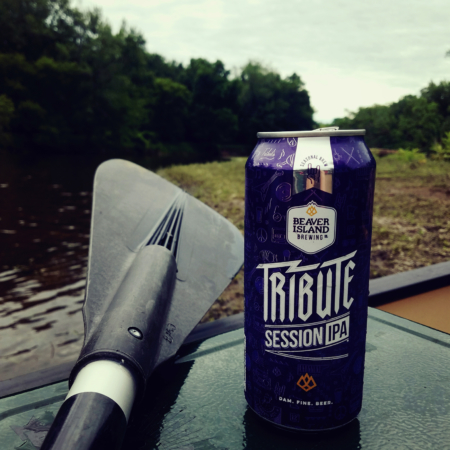 Beaver Island Brewing Tribute Summer IPA with paddle